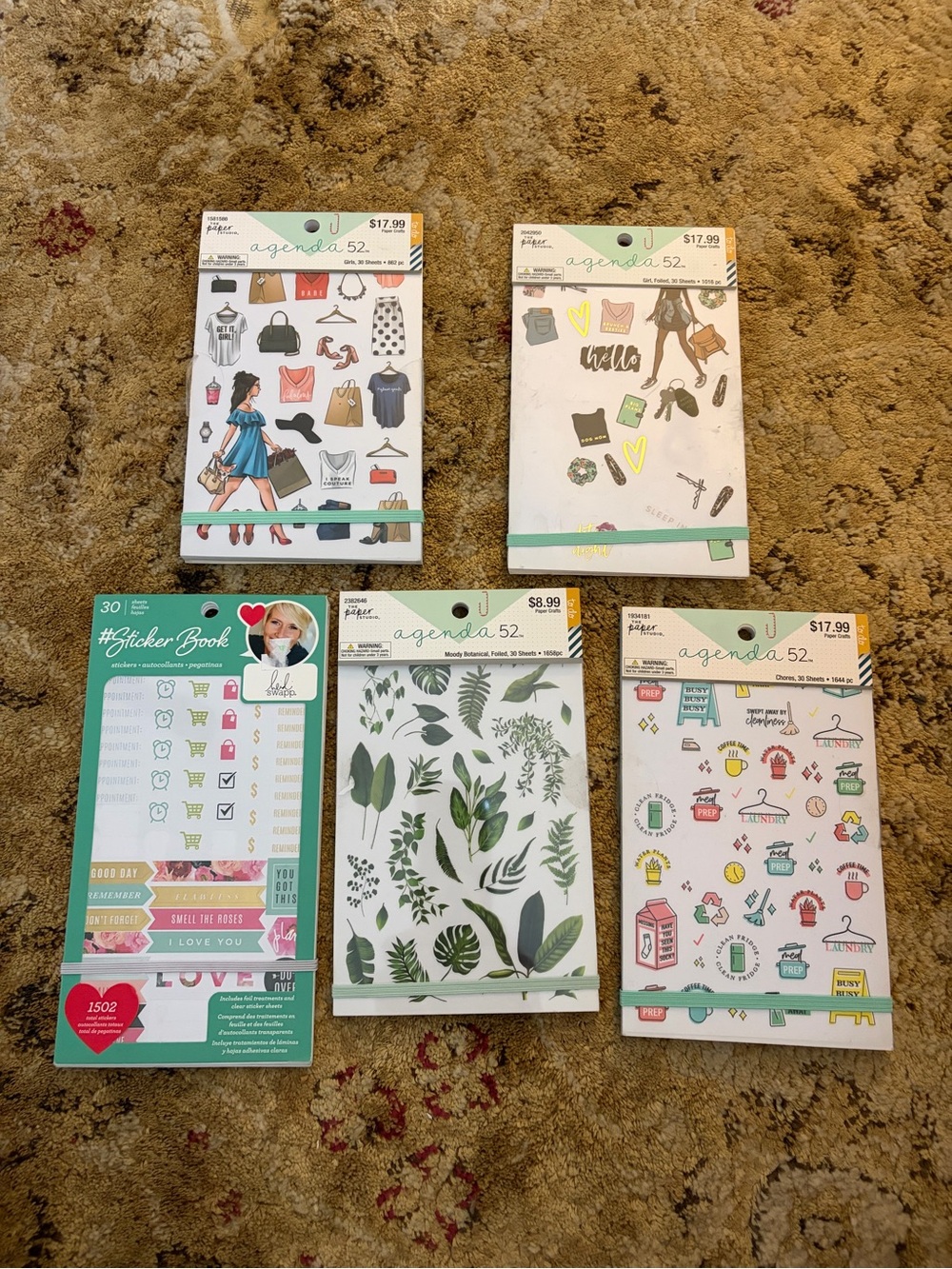 Heidi Swapp Planner Sticker Book - Pastel Green, Pink, Yellow, Teal